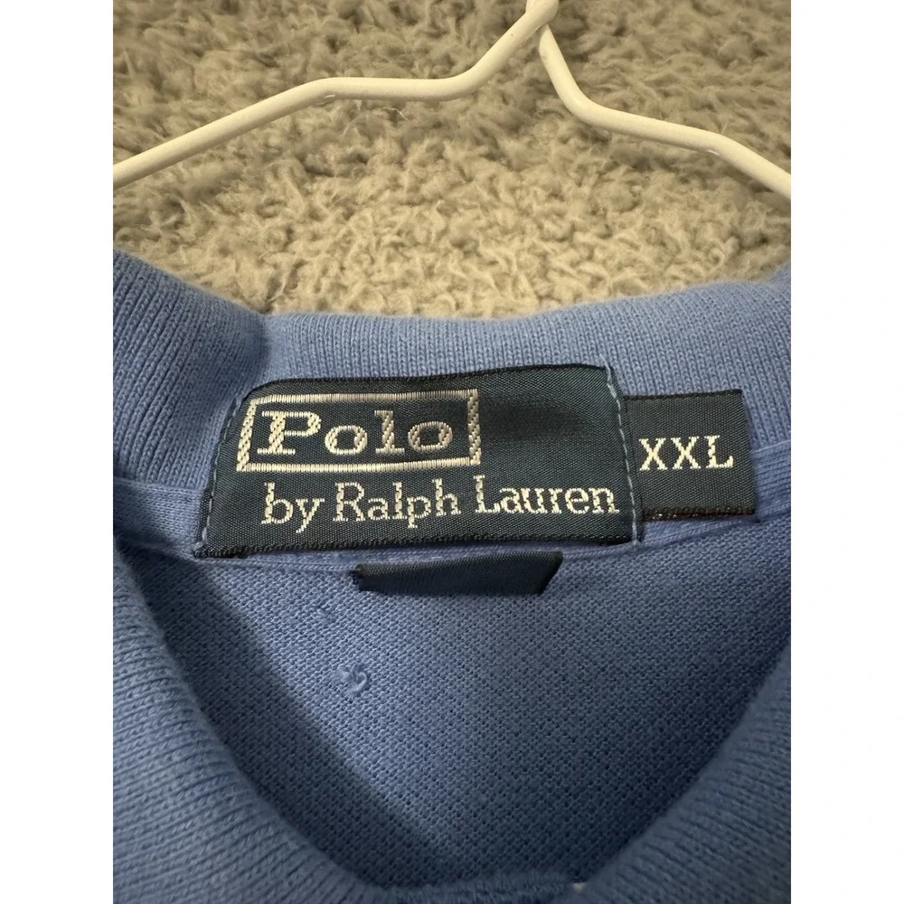 VTG‎ Polo Ralph Lauren Polo Shirt Men 2XL XXL Blue Short Sleeve